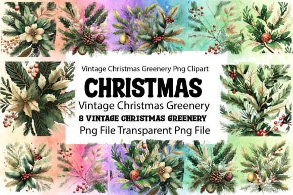 Download Vintage Christmas Greenery Bundle - Premium Bundle