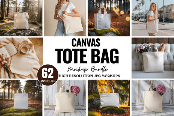Download Canvas Tote Bag Mockups Bundle - Canvas Collection