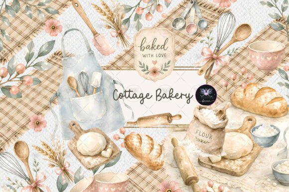 Download Cottage Bakery Clipart Watercolor - Bakery clipart Collection