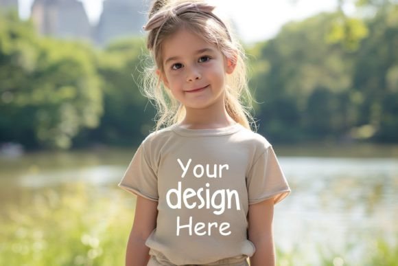 Download Bella Canvas Natural Kids Mockup - Canvas Collection