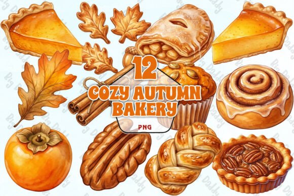 Download Cozy Autumn Bakery Clipart PNG - Bakery clipart Collection