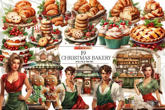 Download Christmas Bakery Clipart Bundle - Bakery clipart Collection