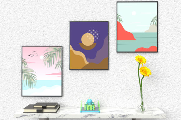 Download Bohemian Sea Wall Art Set of 3 Prints - Premium Bundle