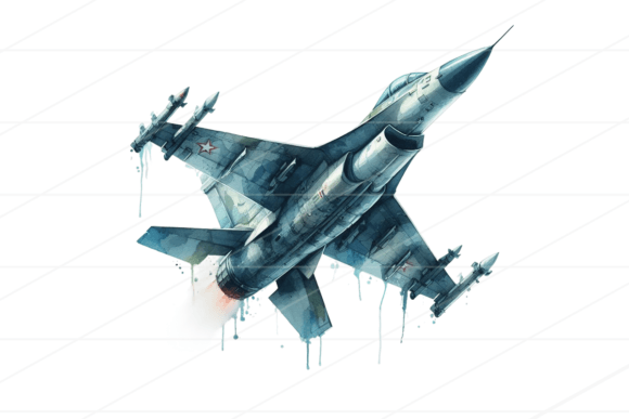 Download Watercolor Fighter Jet Clipart PNG - Premium Resources